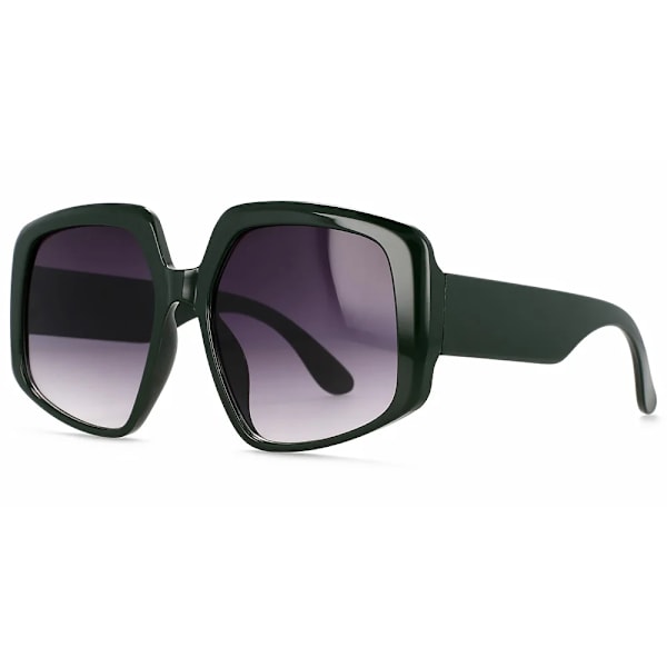 55494 Överdimensionerade märkessolglasögon Kvinnor Vintage Stor ram Kvinnor Solglasögon Modeglasögonskydd för män Gafas De Sol C3GreenGrey china