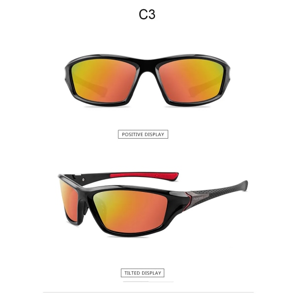 2023 Unisex 100 % UV400 polariserade körsolglasögon för män Polariserade snygga solglasögon herrglasögonglasögon C