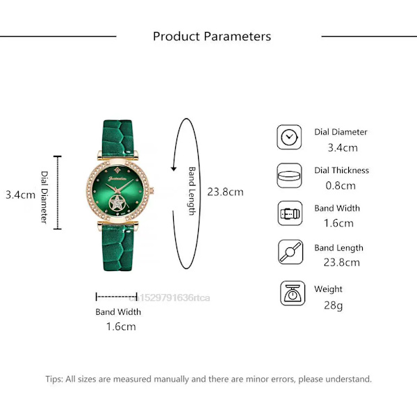 Lyx Dammode 2022 Gröna klockor Kvaliteter Diamantdubbad Quartz Watch Dam Läderarmbandsur Elegant Montre Femme white