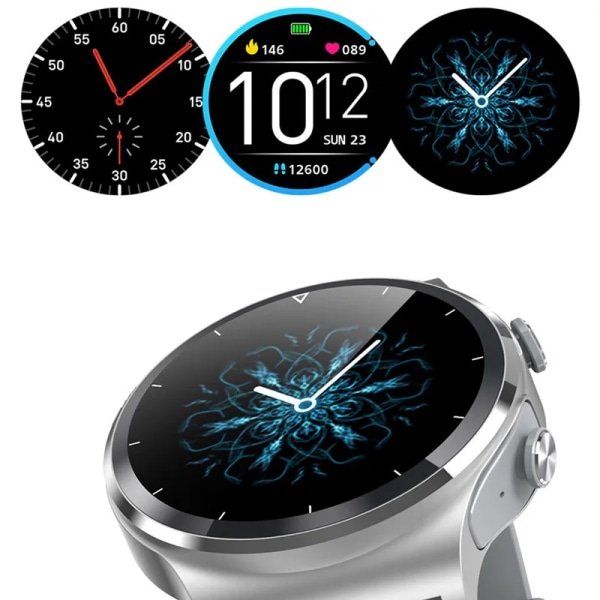 GT69 Smart Watch For Herr Dam TWS Trådlös Stereo hörlurar Bluetooth Call Väder Puls Customized Dial Smartwatch Dual Strap(.168)