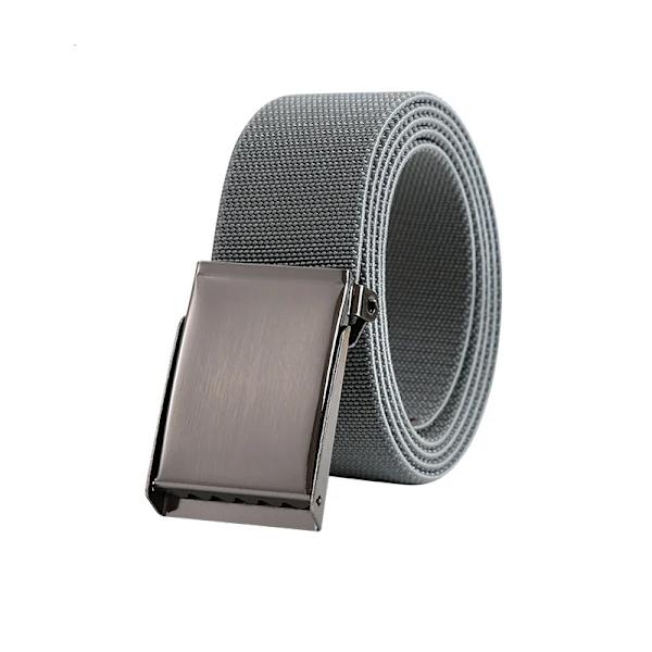 Nytt stretchtyg för män och kvinnor, stickat bälte i andningsbart canvasbälte Modebälten för kvinnor Lyxigt designermärke Black 85cm