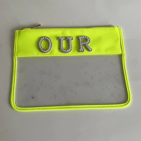Ny vattentät nylon slitstark necessär Kosmetisk väska Enfärgad sminkväska för kvinnor Resetoalett Skönhet sminkväska Organizer no patch(.337) L(.337)