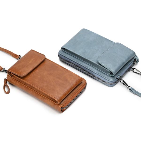 Buylor Hasp Mode Crossbody-väska Liten mobiltelefonväska Damväska PU-läderkorthållare Lyxig axelrem för handväska Red 18x11x5cm
