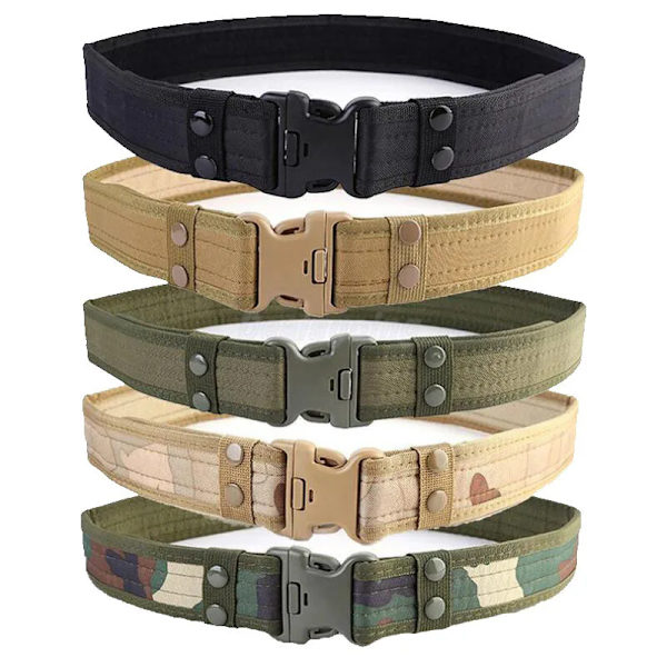 Militär utrustning Knock Off Army Bälte Herr Heavy Duty US Soldier Combat Taktiska bälten Robust 100 % nylon midjerem 5 cm Bredd Desert Digital 130cm
