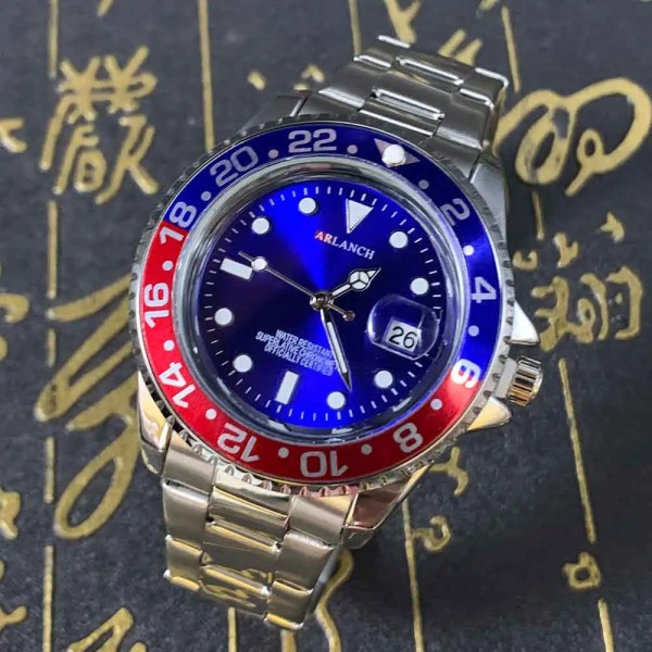 ARLANCH Hot Sell Herr Quartz Steel Watch Lysande Datum Analog Casual Watch Business Vattentät Watch Man Relogio Masculino Red blue