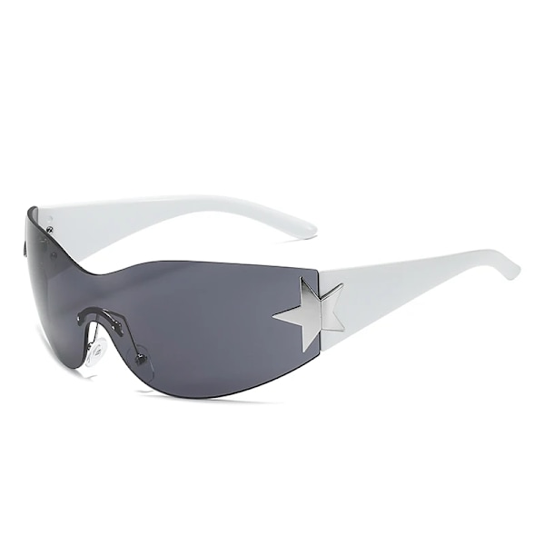 Modedesigner Solglasögon Dam Lyx Trendiga y2k Solglasögon Kvinna Shade Rosa glasögon Goggle 2000-talet lentes de sol mujer white black(.290) as shown(.290)