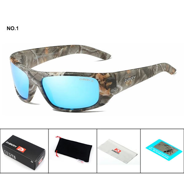 DUBERY Polariserade solglasögon för män Körskydd för män Retro Gafas De Sol Hombres glasögon C1 MULTI