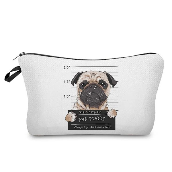 Söt och rolig kosmetisk väska med print utomhus portabel kvinna toalettväska Anpassningsbar skollärare present necessär sminkväska hz5888 Dog Paw Bag