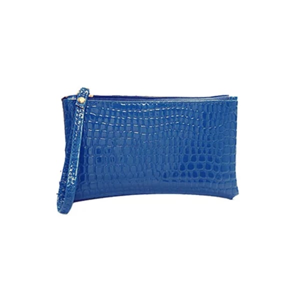 Mode Kvinnor Kosmetikväska Dragkedja Liten sminkväska Resande Nödvändig Dam Kosmetika Clutch Handväska Toalettartiklar Organizer Case blue