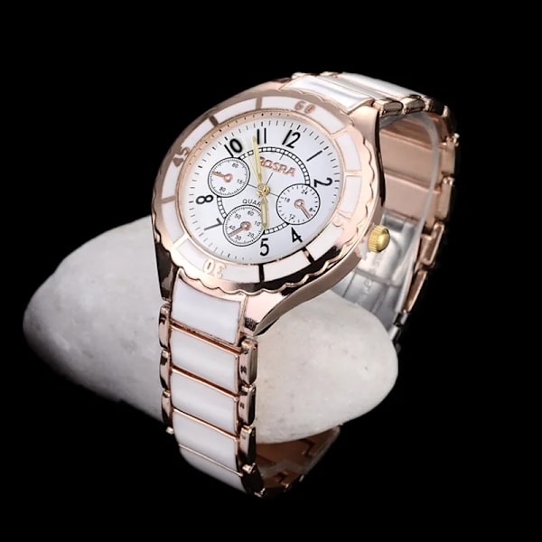 Relogio Feminino Damklockor Märke Rosra Rose Gold Watch Casual Steel Damarmbandsur Ny designklocka Bayan Kol Saati Rose Gold