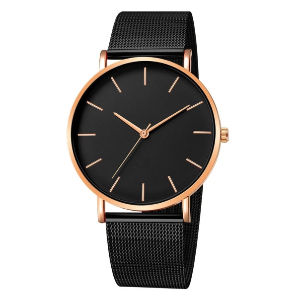 Watch Rose Gold Montre Femme 2022 Dam Mesh -bälte ultratunt moderelojes para mujer Lyxiga armbandsur reloj mujer 11-RoseGold-Black