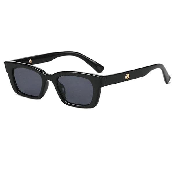 Mode Vintage rektangulär ram Solglasögon Kvinnor Märke Designer Retro Solglasögon Coola Kvinnliga Ins Populära fyrkantiga glasögon Style 1 1 pair