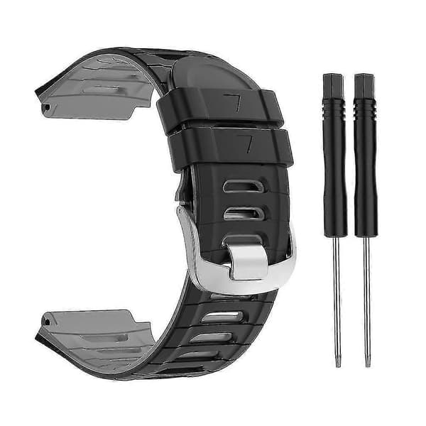 Garmin Forerunner 920XT Silikonersättningsband, Slitstarkt Sport Loop Armband Black lime