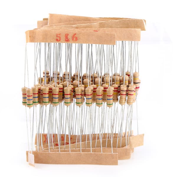 [zd]1000 stk. 1/2W 1-10M ohm kulfilmsmodstande assorterede elektroniske komponenter