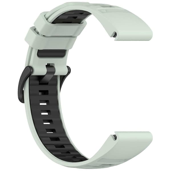 22mm Rem til Garmin Fenix 8 47mm/Fenix E 47mm/Quatix 7 Pro Universal Silikone Urrem Multifarvet Multicolor Mint Green+Black
