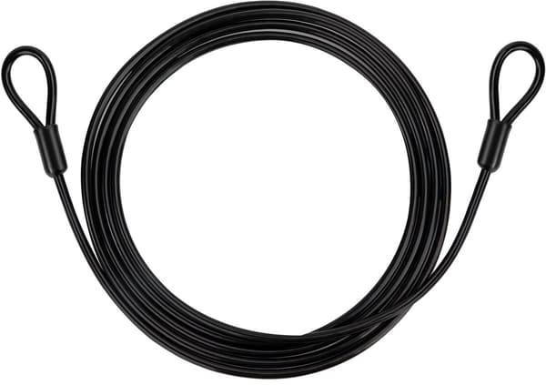 2M Cykellåskabel Kraftig Säkerhetskabel med PVC-belagd Dubbelring 4mm Tjocklek PVC-belagd Hänglås Rund U-lås