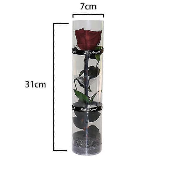 Evigt blomstrende rose, holdbar rose til glaskuppeldekoration og minde Claret