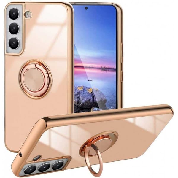 [zd]Samsung S23 Elegant og Støtsikkert Deksel med Ringholder Flawless Mörkgrön