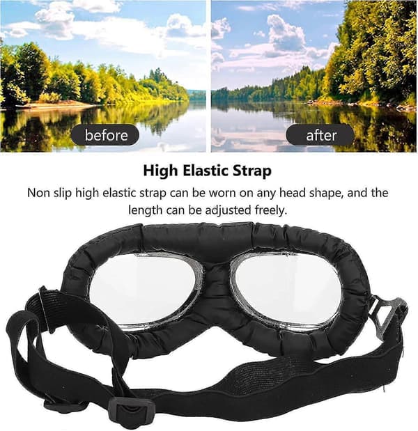 2 stk. hundebriller, hundebeskyttelsesbriller, justerbare elastiske stropper kæledyrsbriller med foldbar ramme og elastisk strop[zd]