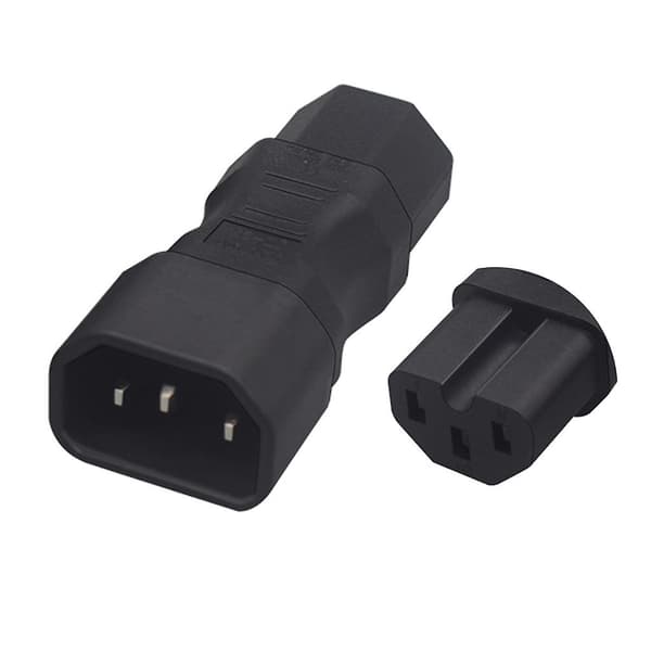 Høyytelses hann-hunn-adapterkabeladapter ABS-materiale[zd] C14 till C15