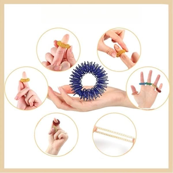 [zd]Stressring 14-pakning – Fidget Ring & Sensorisk Stressleke for Angst og ADHD