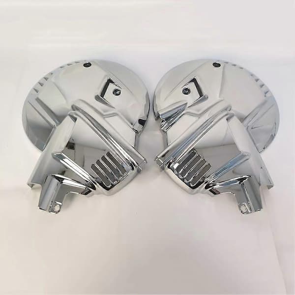 1 par frontbremseskivedeksler kompatible med Honda Goldwing GL1500 GL1500SE GL1500I 1988-2000 frontrotordek Chrome silver