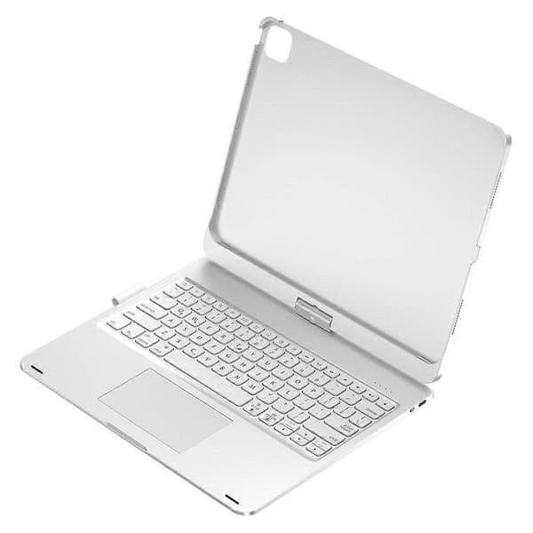 Kompatibel med iPad Pro 13 (2024) Trackpad Baggrundsbelyst Tastatur med Tablet Etui-Perf Style B