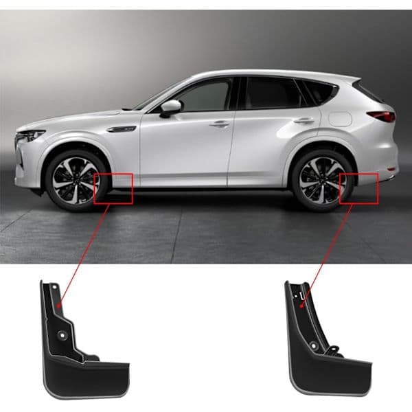 Stænkskærme kompatible med Mazda CX-60 CX60 2022-2023 Tilbehør, Bildeler Forreste Bageste Stænkskærm 4stk/Sæt