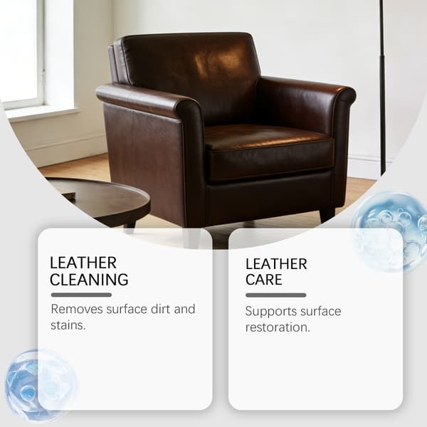 [zd]Læder Sofa Rensespray, Alt-i-én Pleje til Møbler og Polstring