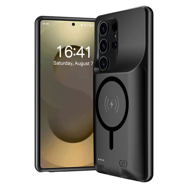 Telefonetui til Samsung Galaxy S26 Ultra Magnetisk TPU 6000mAh - Sort
