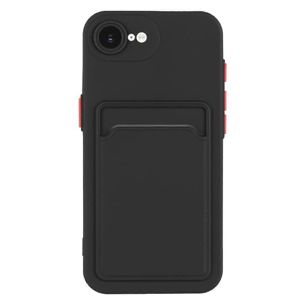 [zd]Iphone 16e cover mobilcover kortholder sort BLACK