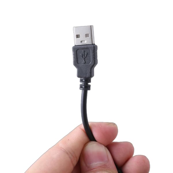 DC5V USB LED Dimmer Forlengelseskabel Hastighetskontroll Brytere Strømkabel Kontroller Black 0.06