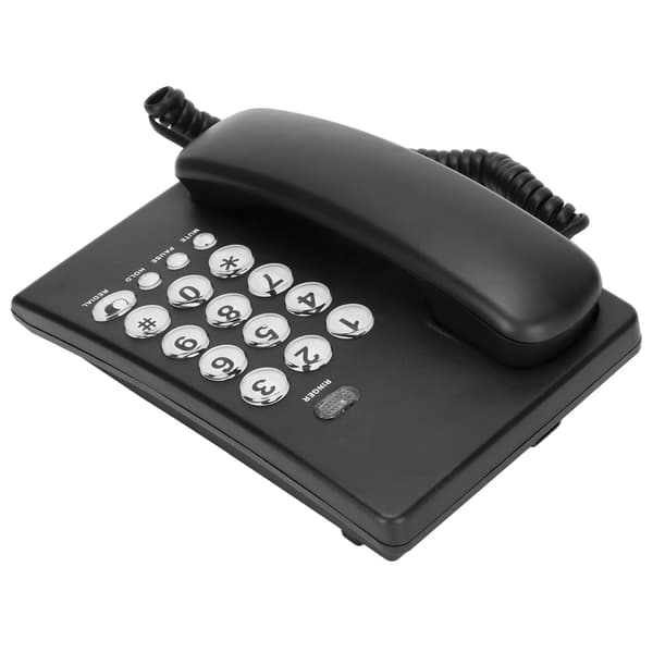 KXT504 Trådløs Telefon med Ledning, Flere Funktioner, Store Knapper til Hjem, Kontor, Hotel (Sort)