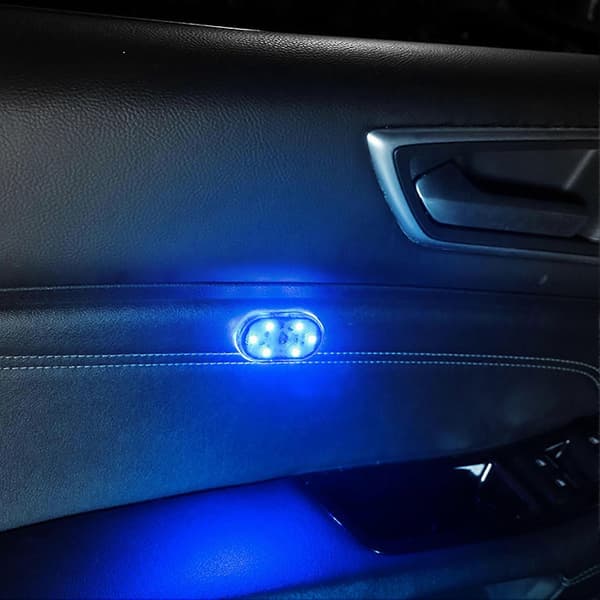 Biltaklys Berøringskontroll USB-lading Mini Kompakt Biltaklys LED Leselampe Blå