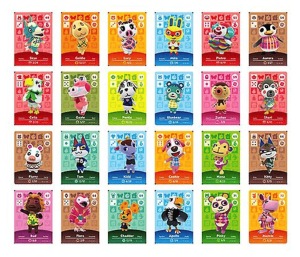 24 stk Mini Spillekort Videobånd Samling Animal Crossing Egnet til Switch 49-72