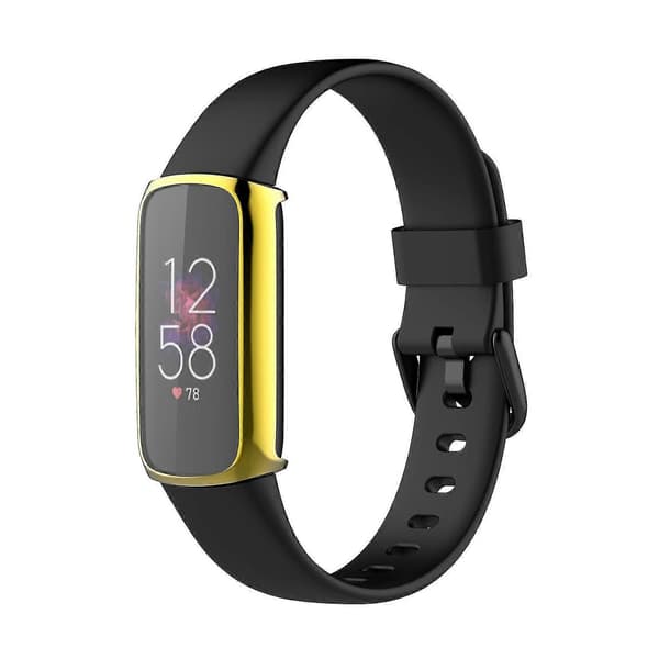 Galvaniserad Tpu Klockram Fodral Skydd För Fitbit Luxe Style E Other Smartwatch Model Gold