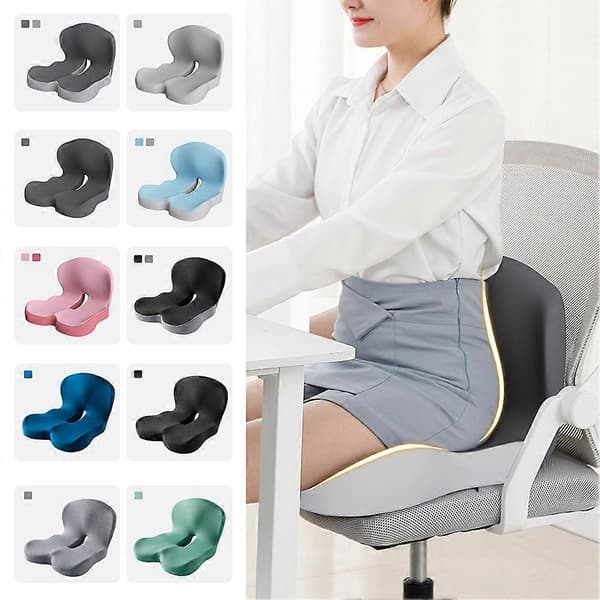 Ergonomisk memory foam-siddepude, let at rengøre til bil, studerende, skole F