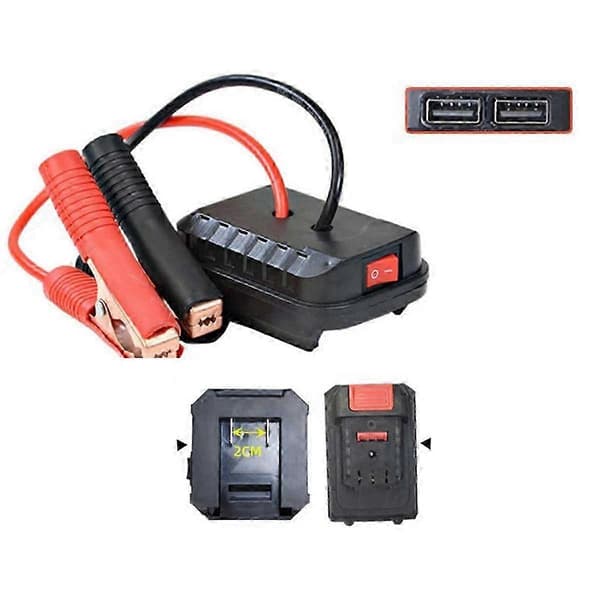 Nødstrømsett for Makita Lithium - Tenner Startkabler Adapter DIY-omformer Som visas