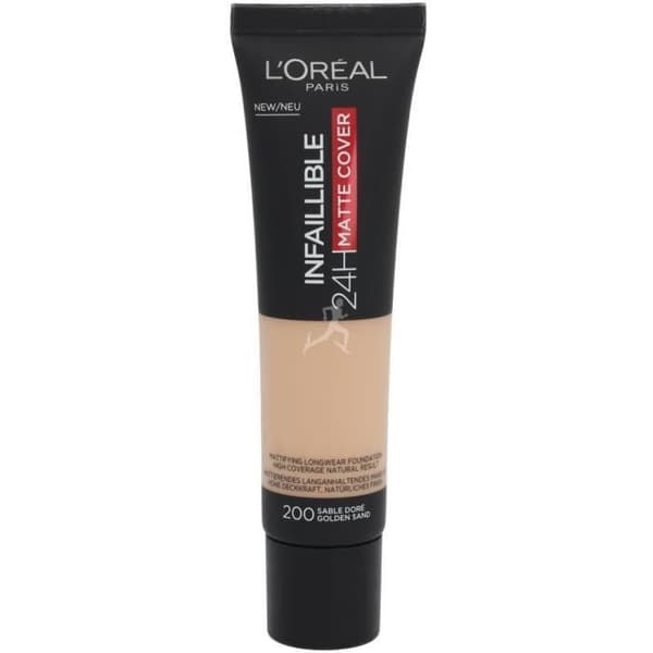 Foundation - L'OREAL - Infailable - Golden Sand - Matt Långvarig 24h - SPF 18, Vattenresistent 200 Neutral Undertone