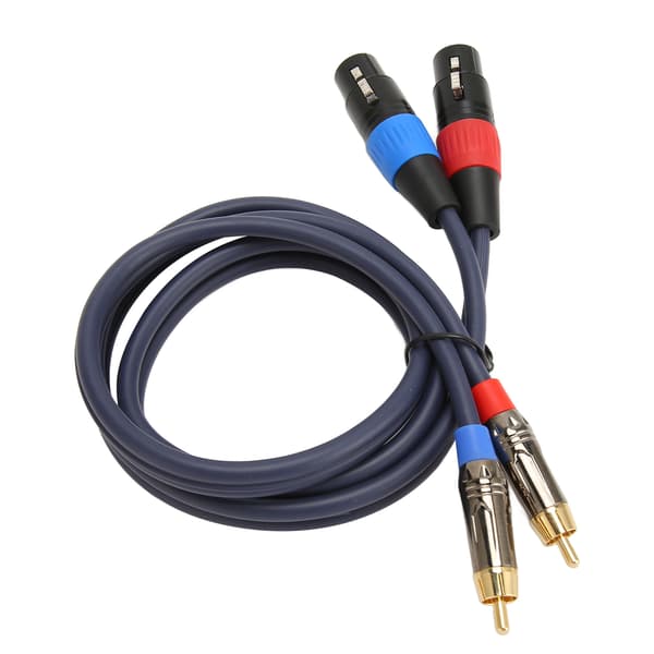 Dobbelt XLR til RCA-kabel Professionel 24K forgyldt stik 2 XLR hun til 2 RCA han HiFi lydkabel 3m / 9.8ft