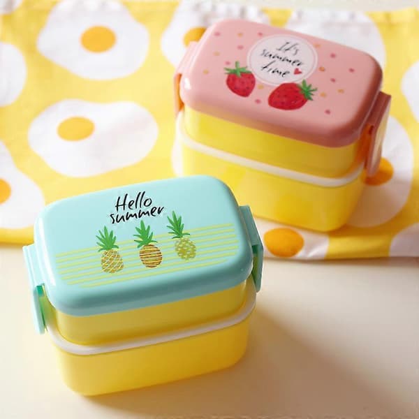 Bento Box Mini Lunchlåda Mikrovågsugn Bärbar Behållare Student Picknick Bento Box Ananas[zd]