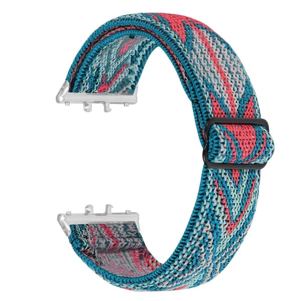 Samsung Galaxy Fit3 SM-R390 Elastisk urrem Moderne mønsterrem (Sølvspænde) - 37 multifärg multicolor