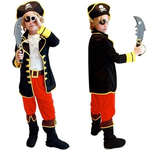 Halloween Kostymer Barn Gutter Piratkostyme Cosplay Sett For