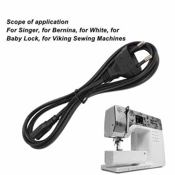 Strømkabel til symaskine, professionel erstatning, strømkabel til symaskine til Singer, Bernina, Viking 220V EU-stik