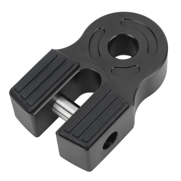 Winch Shacklefæste 30000Lbs Lastejernstift Gummibeskyttelse Universal til ATV Pickup Soft Shackel D Ring Sort