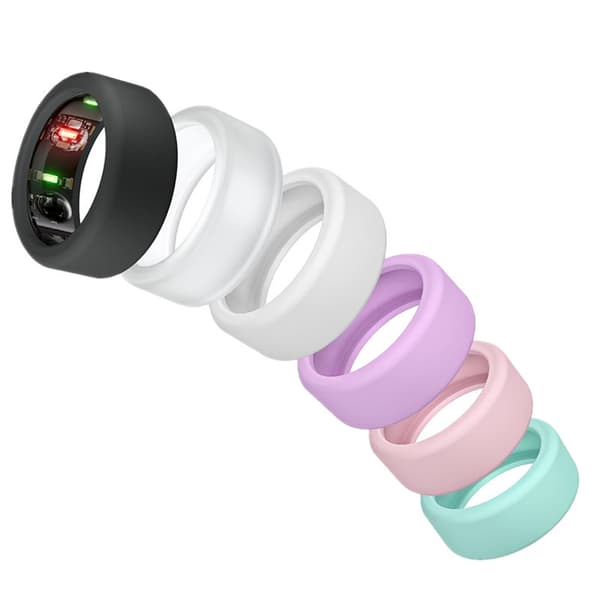 Ringfodral för Oura Ring Gen 4/Gen 3, reptåligt elastiskt silikonringfodral för Oura Ring för män kvinnor träning gym