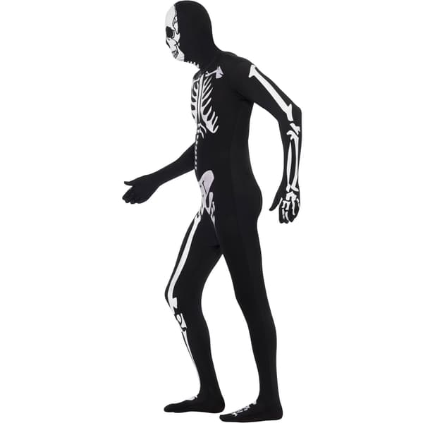 Smiffys Unisex Voksen Skelet Kostume Heldragt L Sort/Hvid Black/White L