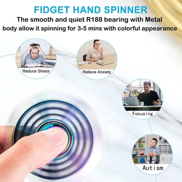Kule Fidget Spinners Leke Metall for Barn og Voksne