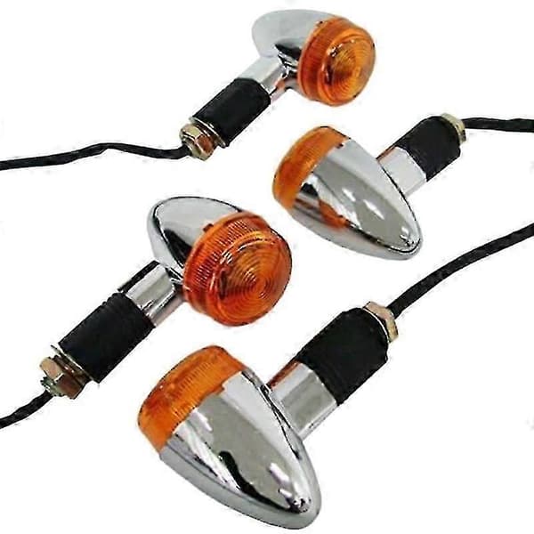 Motorcykel blinklys krom forreste baglygter til Chopper (4 stk.) Udgave 0718 5 5
