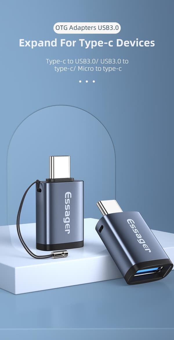 [zd]USB uros–USB-C naaras nopea tiedonsiirto, USB A–USB C harmaa Grey one size